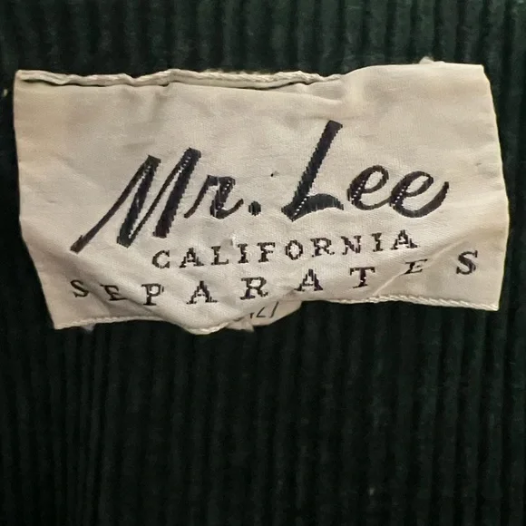 Vintage 60s/70s Mr. Lee California Separates forest green corduroy set - Picture 5 of 15